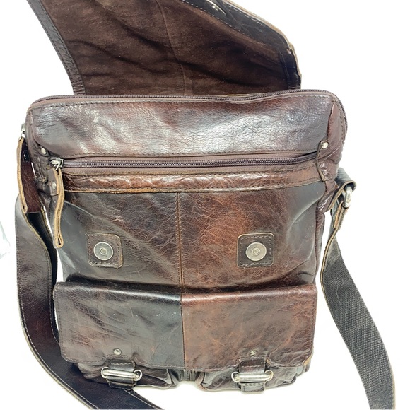 Jack George’s Spikes & Sparrow Brown Leather North/South Messenger Bag in EUC. - Picture 8 of 16